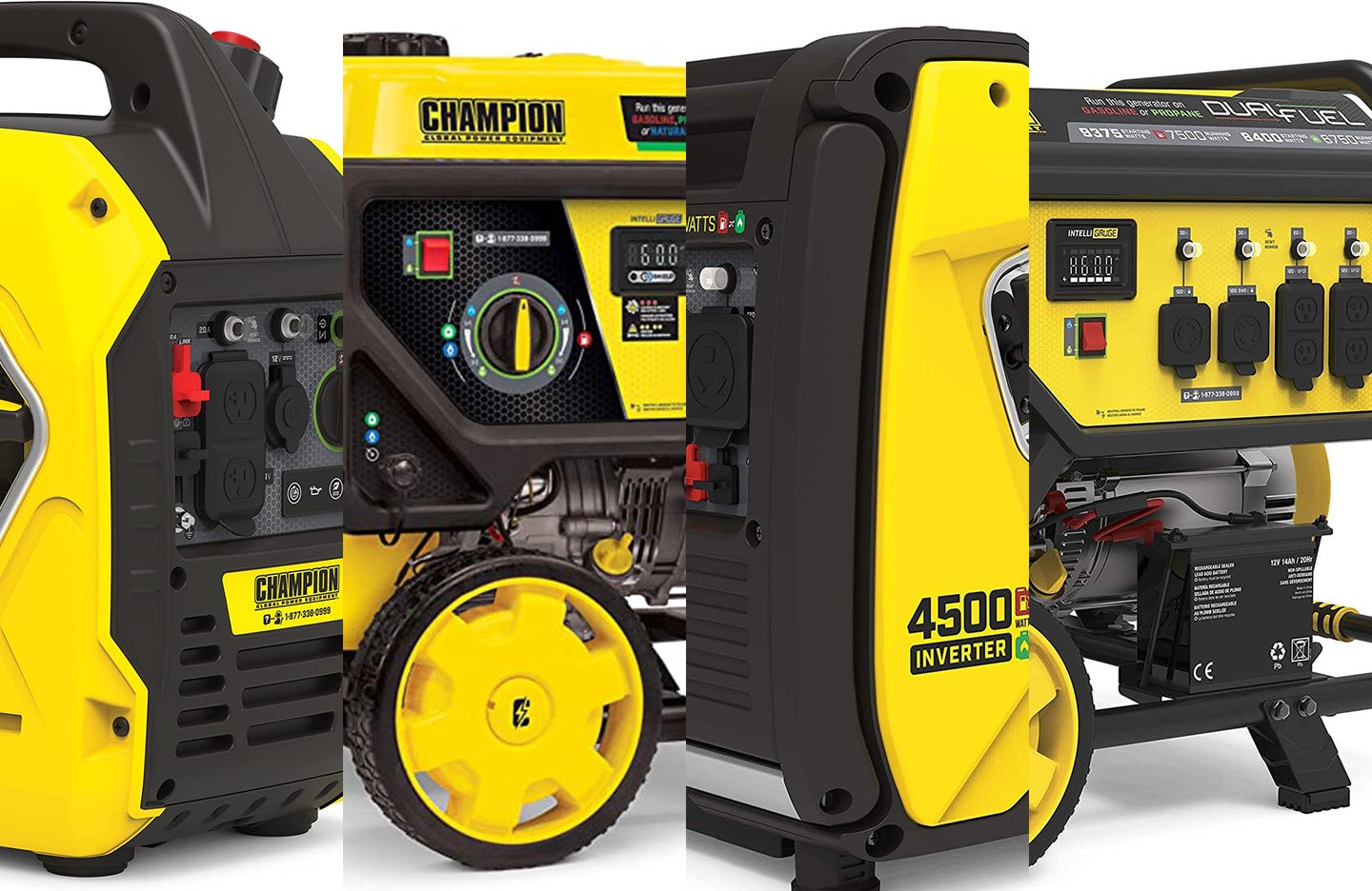 A lineup of champion power equipment on sale