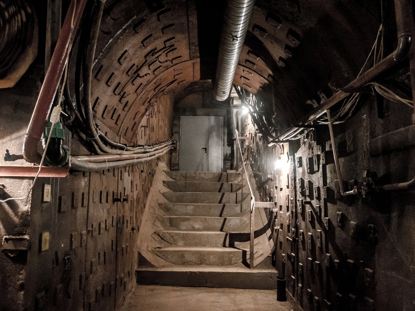 Underground doomsday bunker entrance
