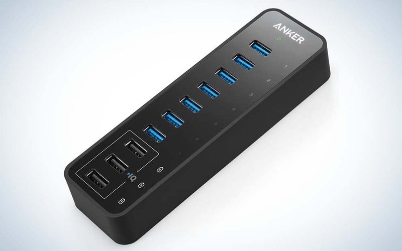 The Anker 10 Port Data Hub is one of the best practical gifts for the home office.