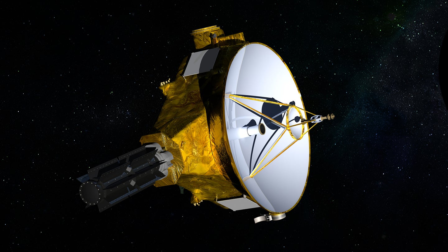 An artist's rendition of the New Horizons spacecraft.
