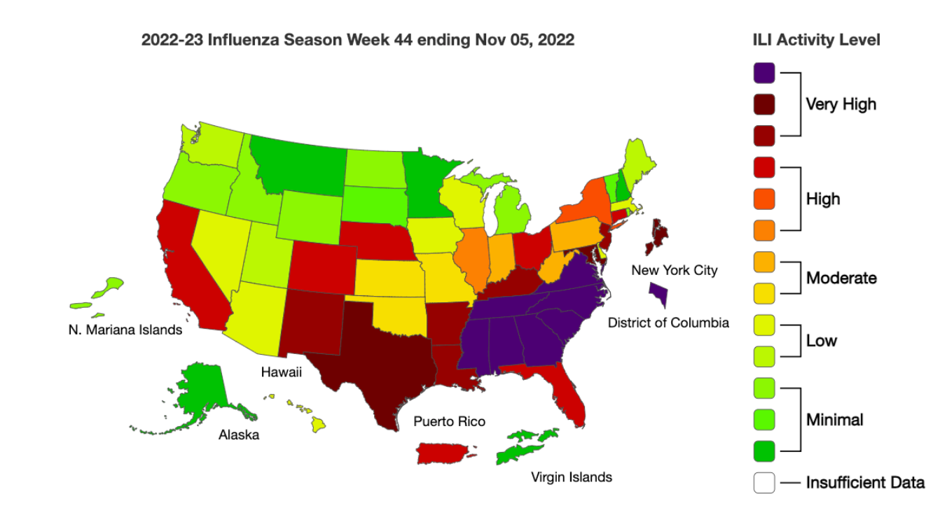 Check this CDC map to see if you live in a ‘high risk’ flu state