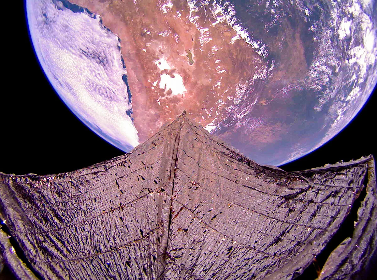 The final image taken by the LightSail 2 spacecraft on October 24, 2022.