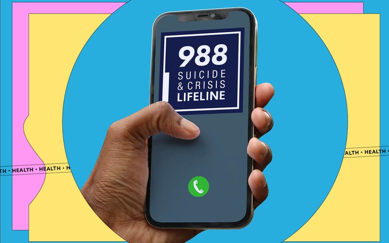 988 hotline on a smartphone
