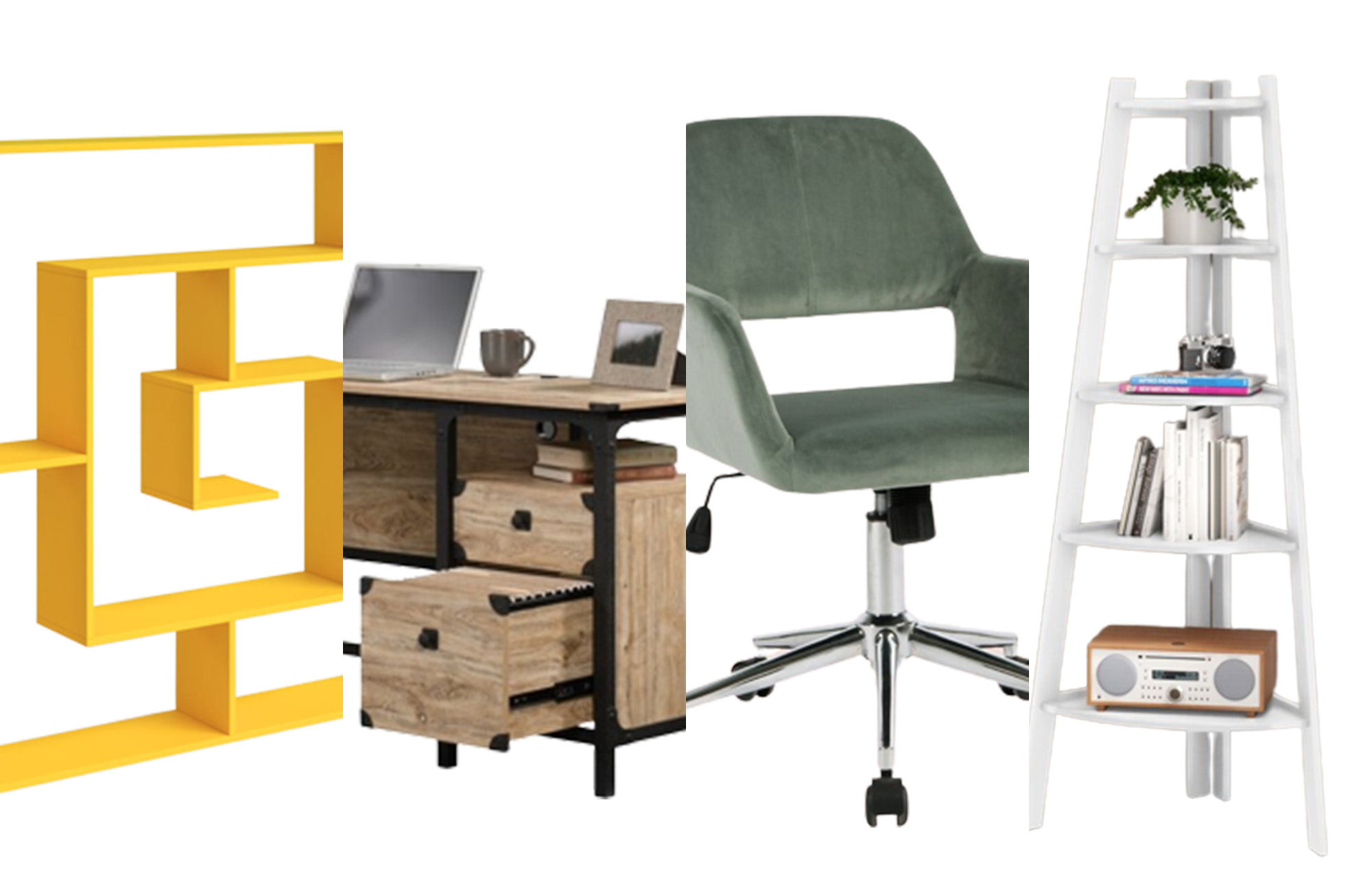 A lineup of Wayfair office furniture that's on sale for Cyber Monday