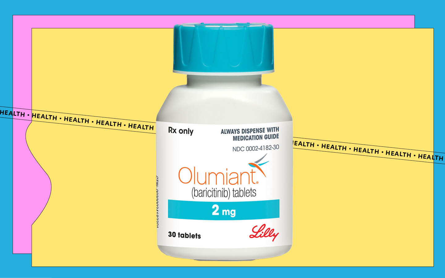 Eli Lilly and Incyte Olumiant alopecia medicine in bottle