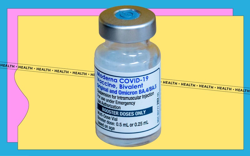 Moderna COVID bivalent vaccine in a bottle