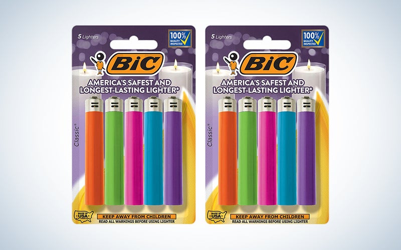 A 10-pack of BIC lighters