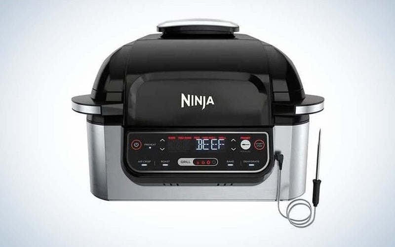 The Nonja Foodi LG450 Air Fryer and Indoor Grill is one of the refurbished gifts that will last.