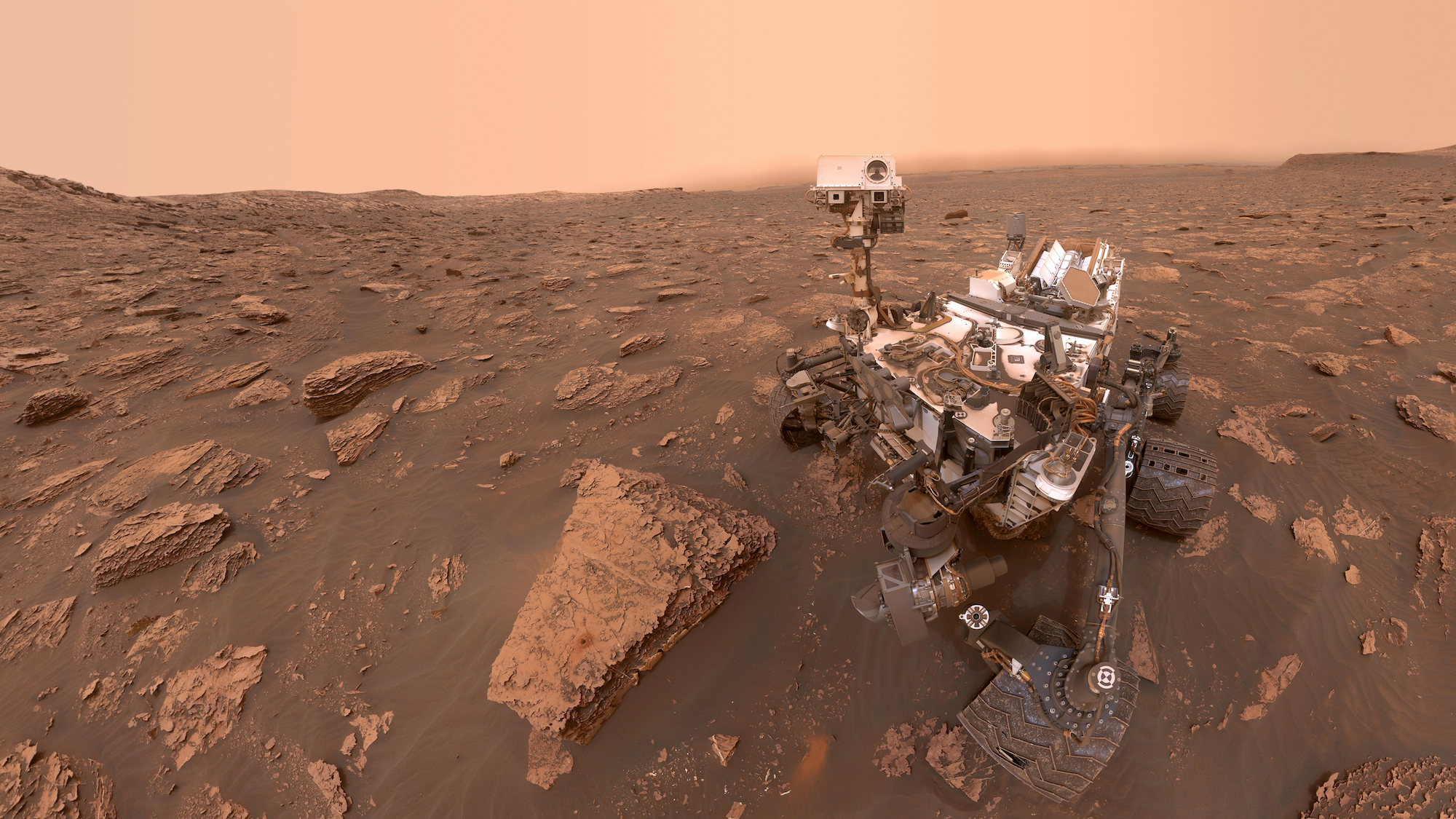 Mars Curiosity Rover selfie photo on Martian surface