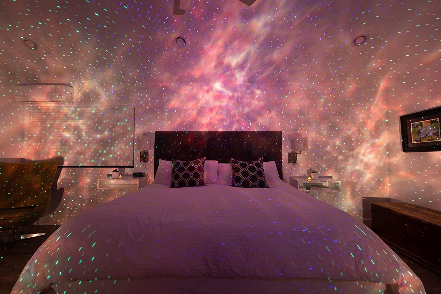 BlissLights nebula lamp bedroom lifestyle image