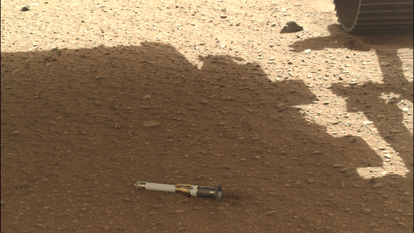 A titanium tube placed on Mars by NASA's Perseverance rover