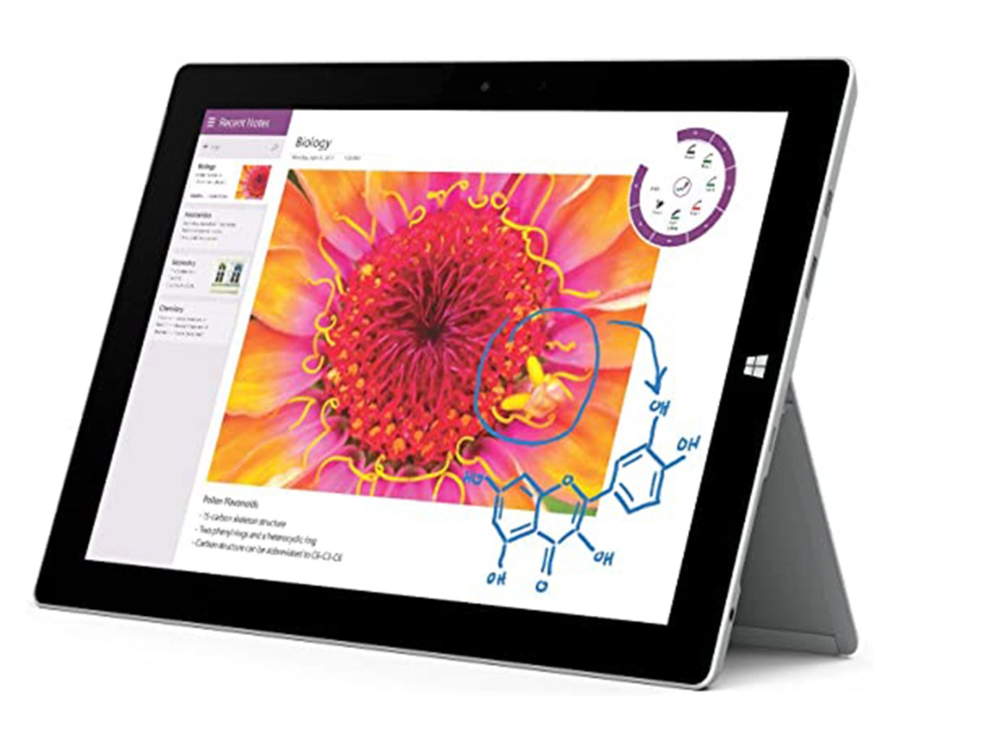 A Microsoft Surface on a white background
