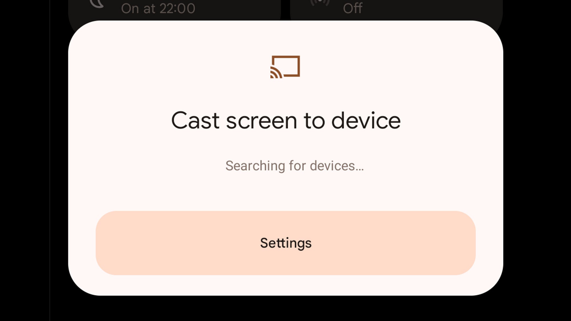 Android's screen cast option