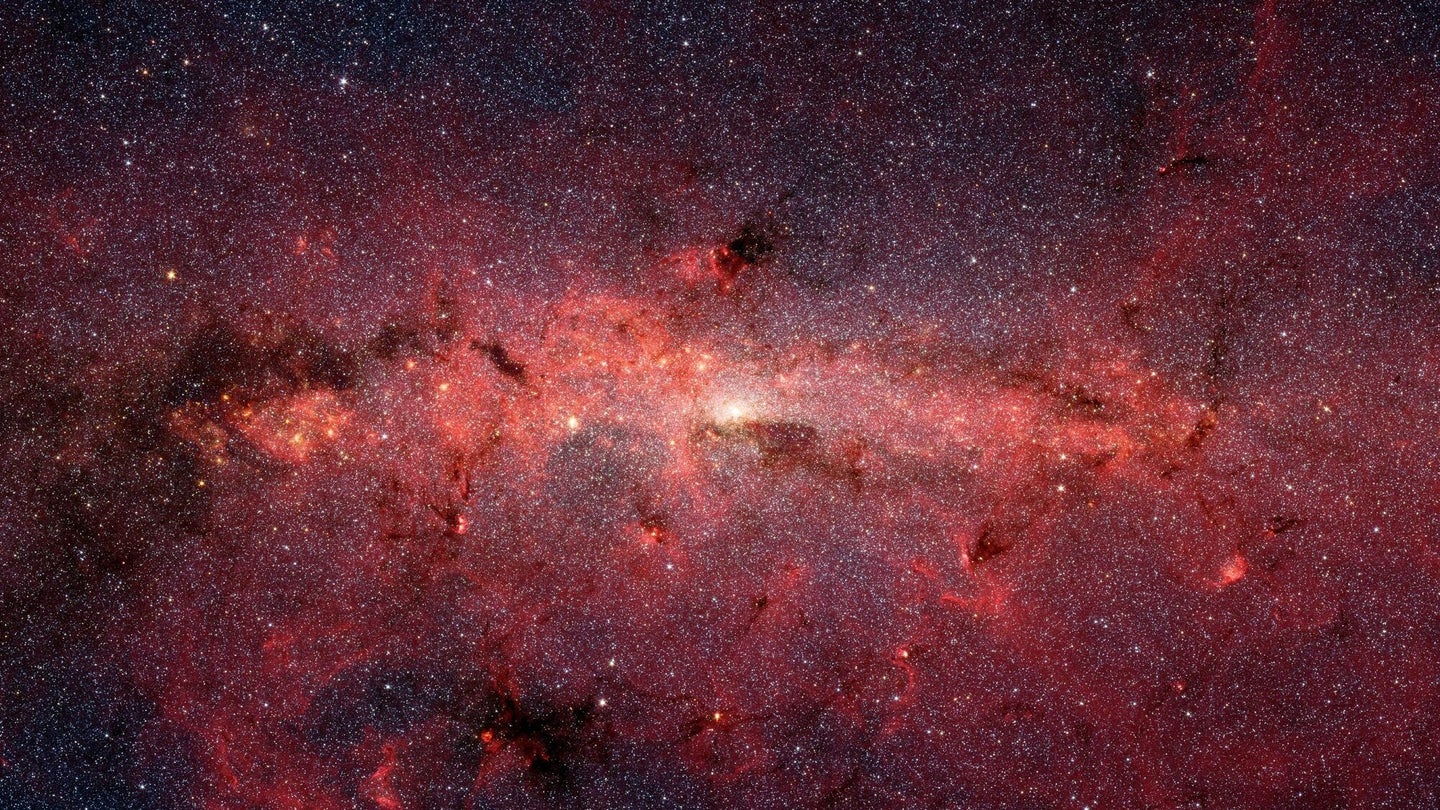 Milky Way galaxy stars in infrared by NASA Spitzer Space Telescope