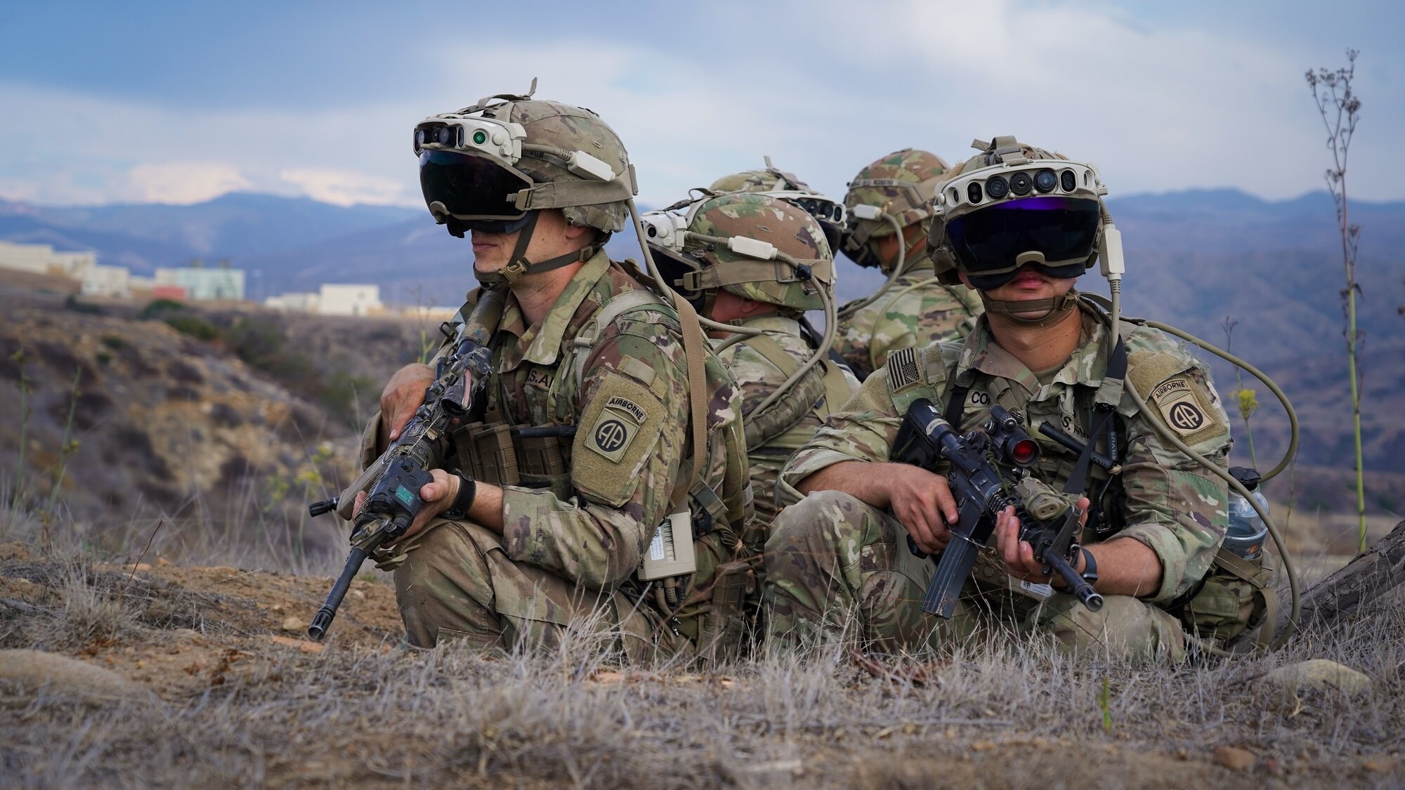 soldiers wearing augmented reality goggles