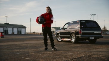 Meet the college freshman who races a souped-up Chevy Blazer and studies psych