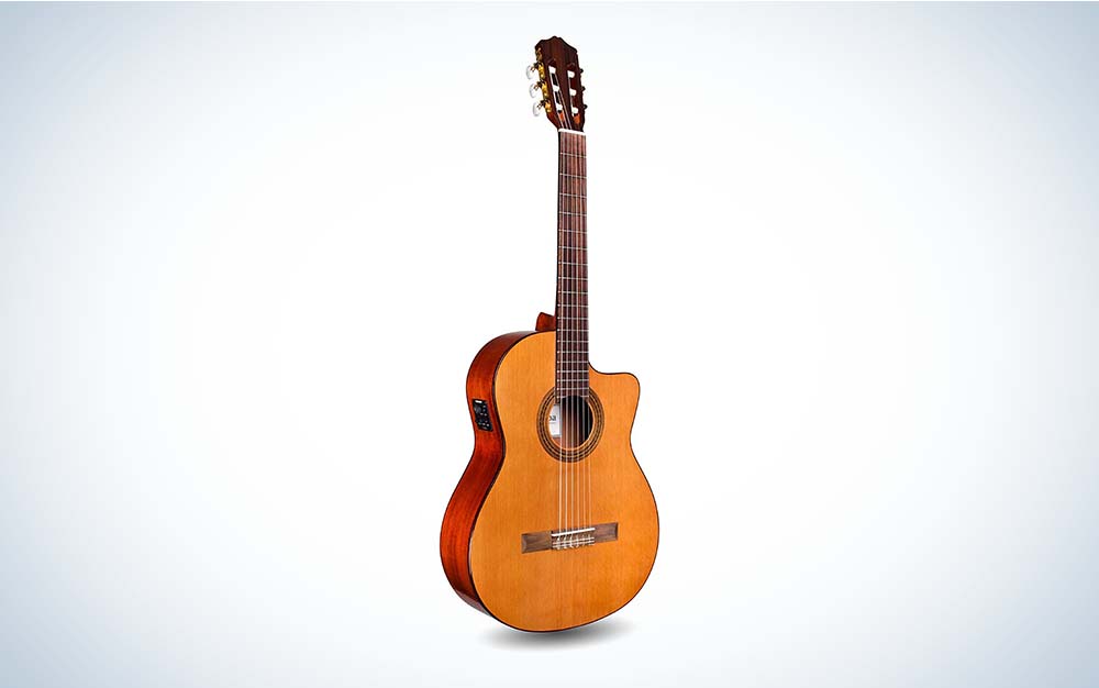 The Cordoba C5 CE is the best acoustic guitar with nylon strings.