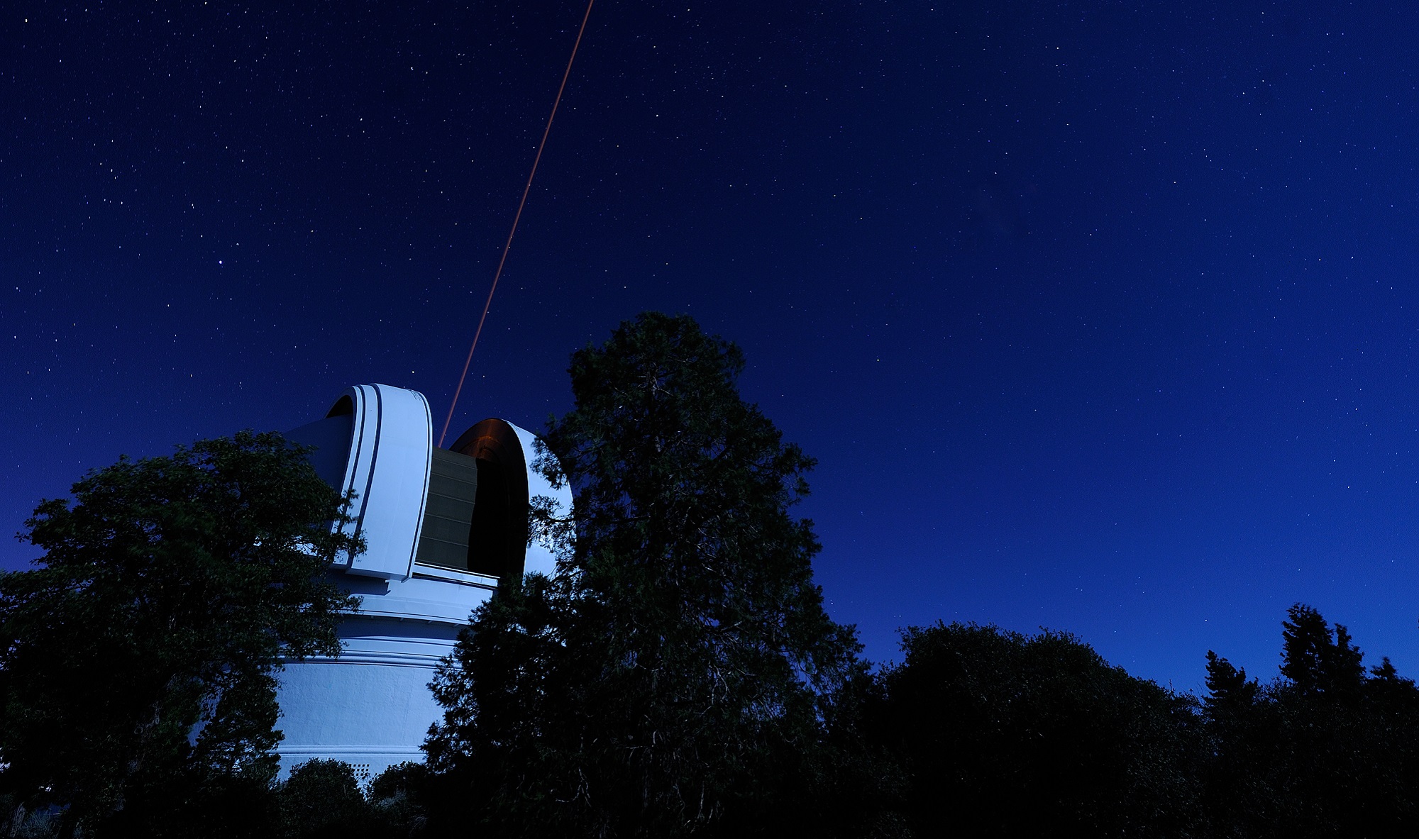 Hale Telescope at Palomar Observatory in California at night was the first to discover the C/2022 E3 (ZTF) comet