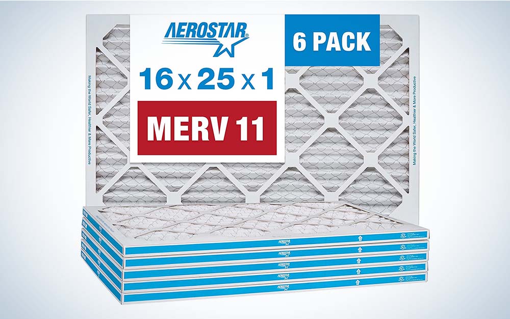 Aerostar 14x30x1 MERV 11 Furnace Air Filter, 4-Pack – Pleated, Electrostatic