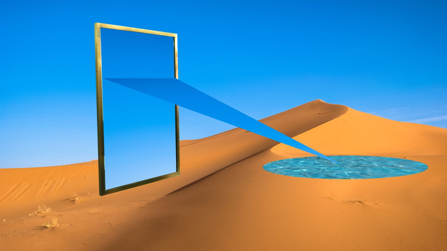 illustration of light reflecting onto sand