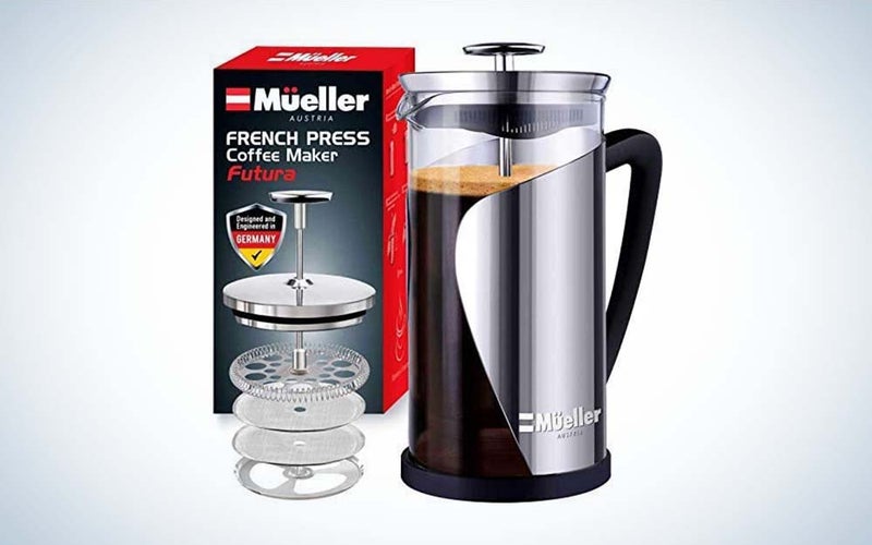 Mueller makes the best French press coffee maker that's glass.