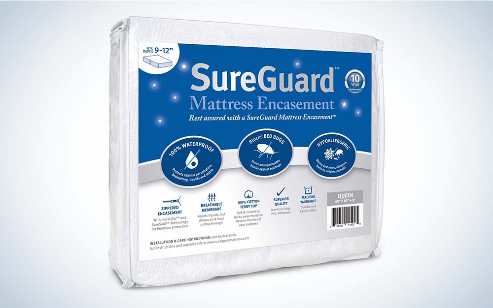 The Sureguard Mattress Encasement is the best mattress protector overall.