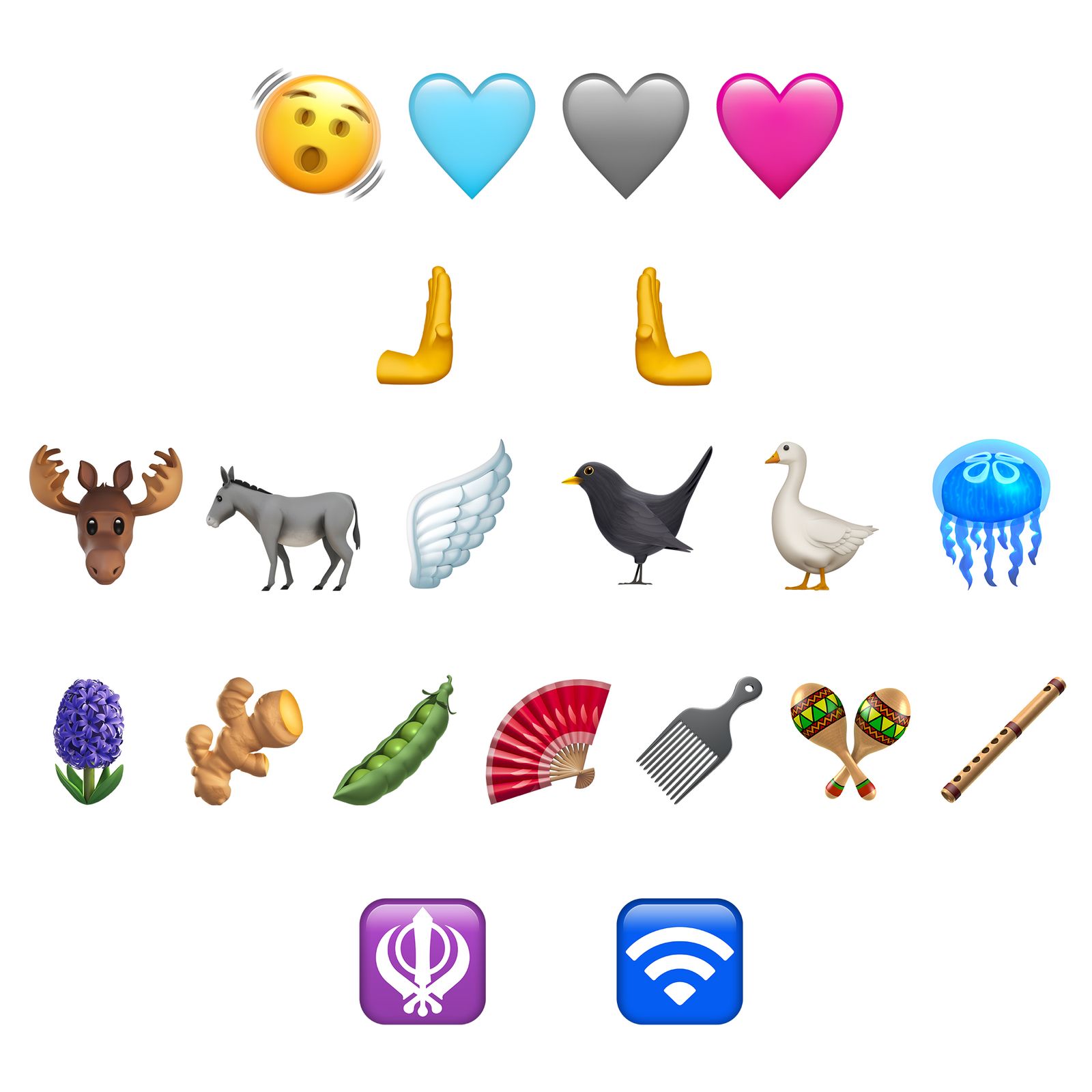Meet the newest Apple emojis: a goose, a moose, and another pink heart