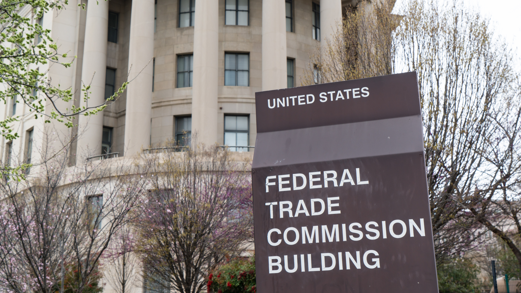 Outdoor photo of FTC building exterior with sign