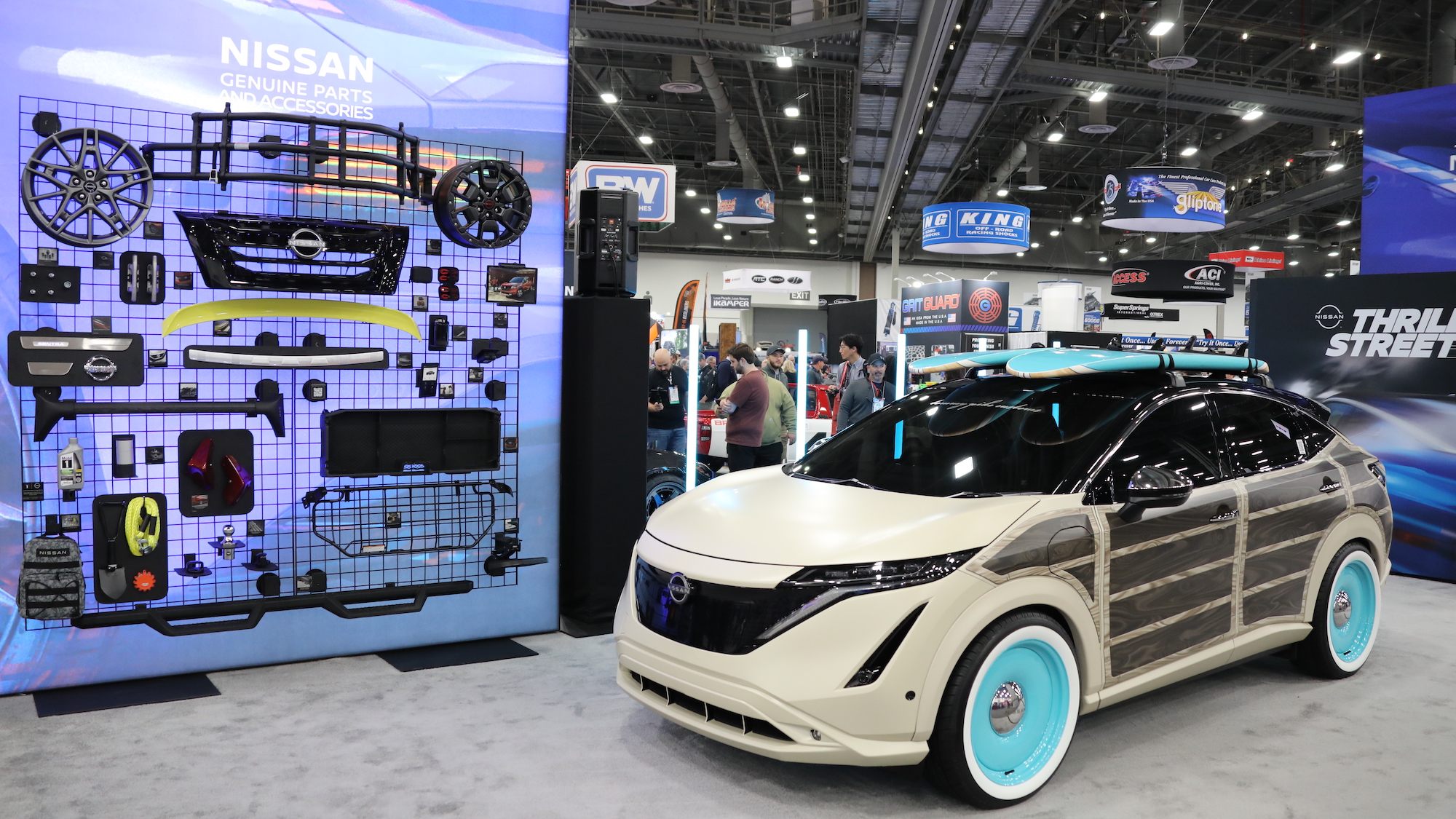 Nissan car and car parts at the SEMA annual event.