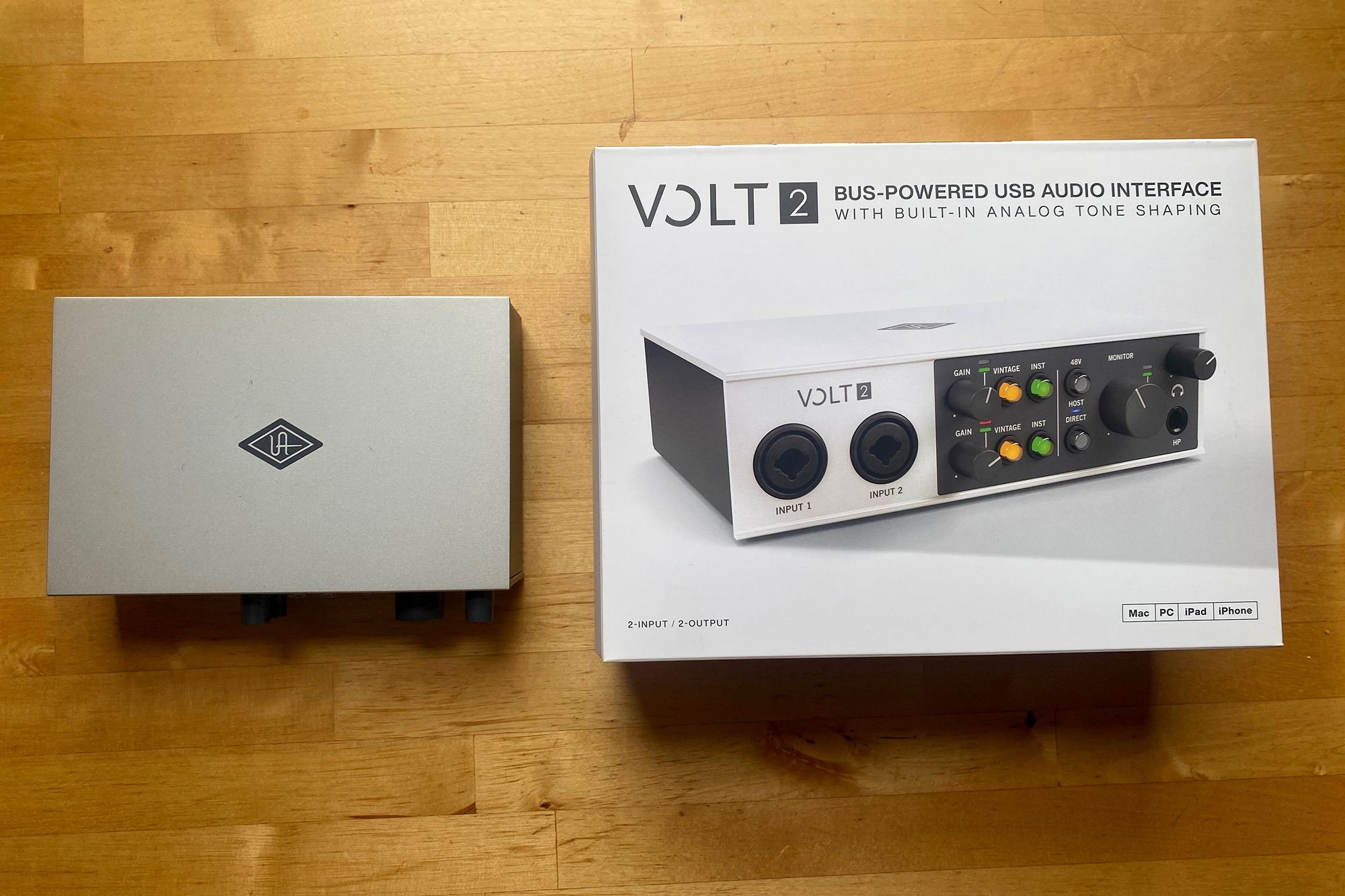 Universal Audio Volt 2 USB-C interface with packaging