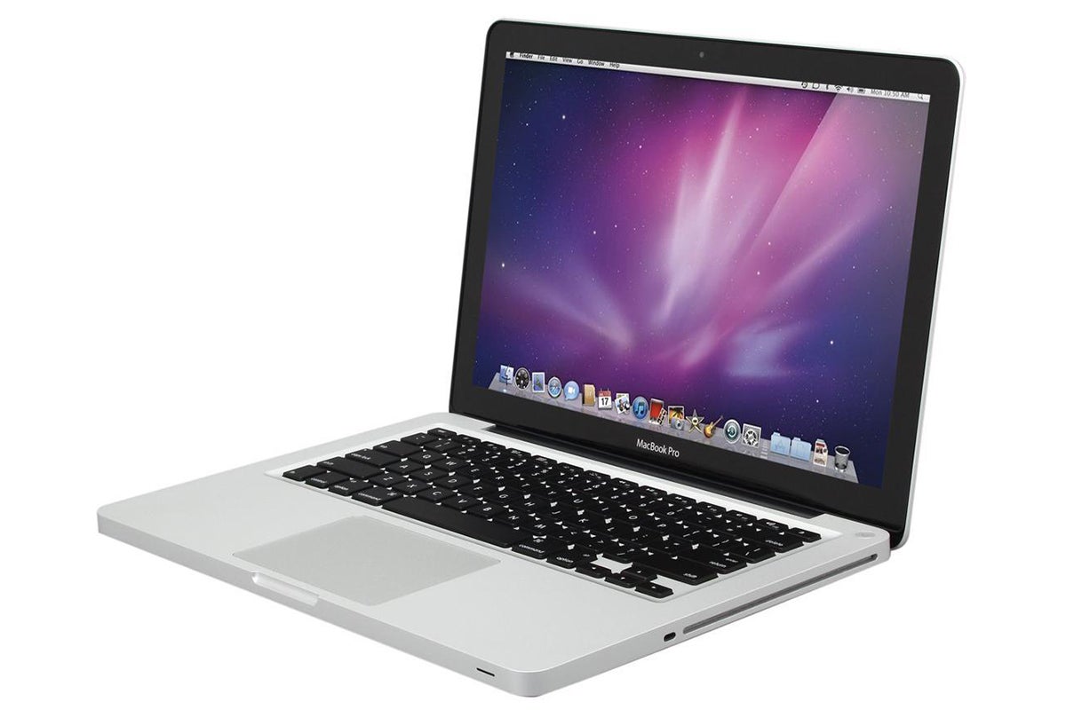 A 2012 Macbook Pro on a white background