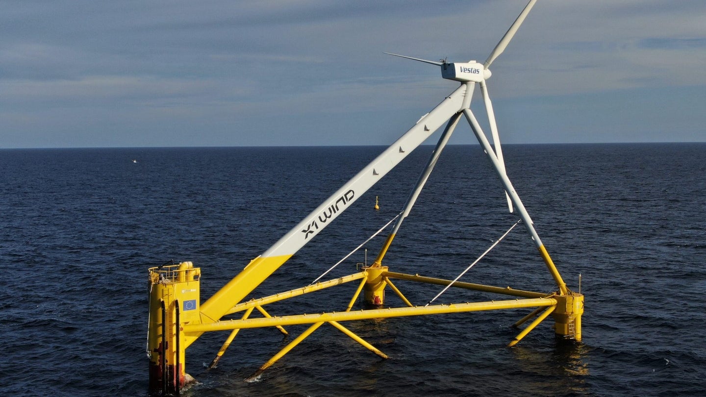 X1 Wind's X30 floating wind turbine prototype off the Canary Islands coast