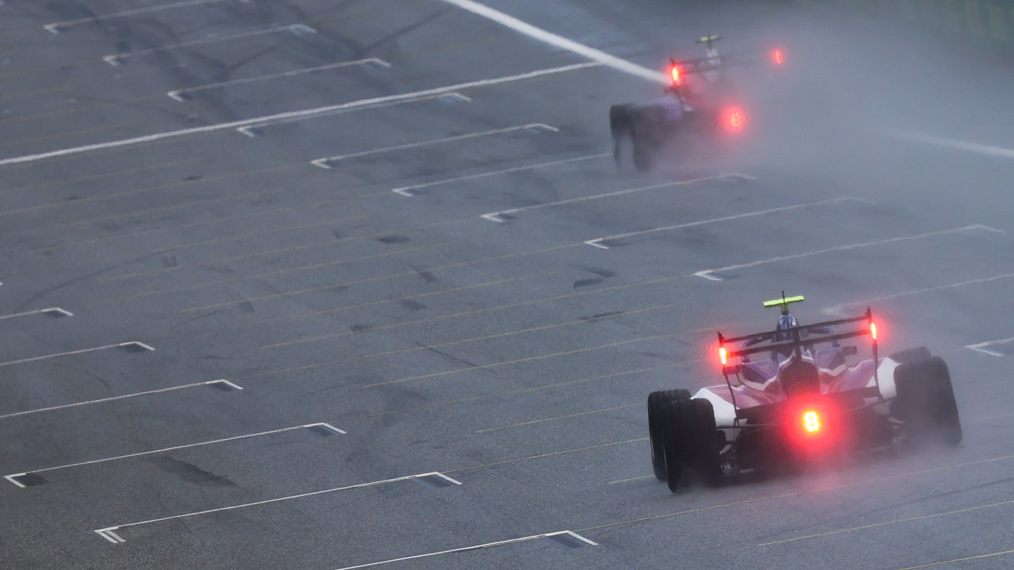 Formula 3 cars on the racetrack