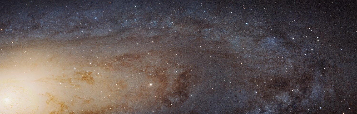 Star-filled Andromeda galaxy in stitched-together Hubble image