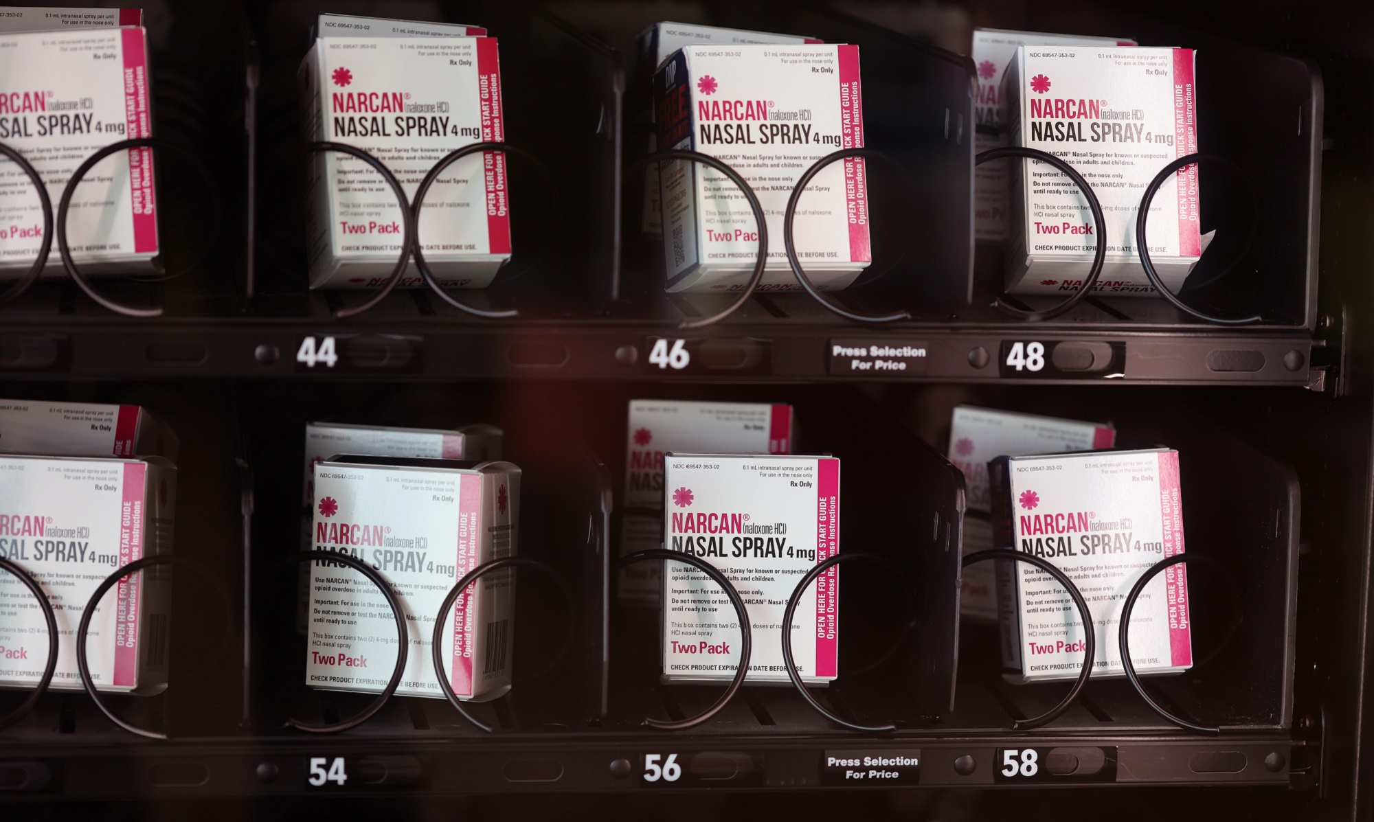 Narcan naloxone nasal spray vending machine in Illinois to fight opioid overdoses