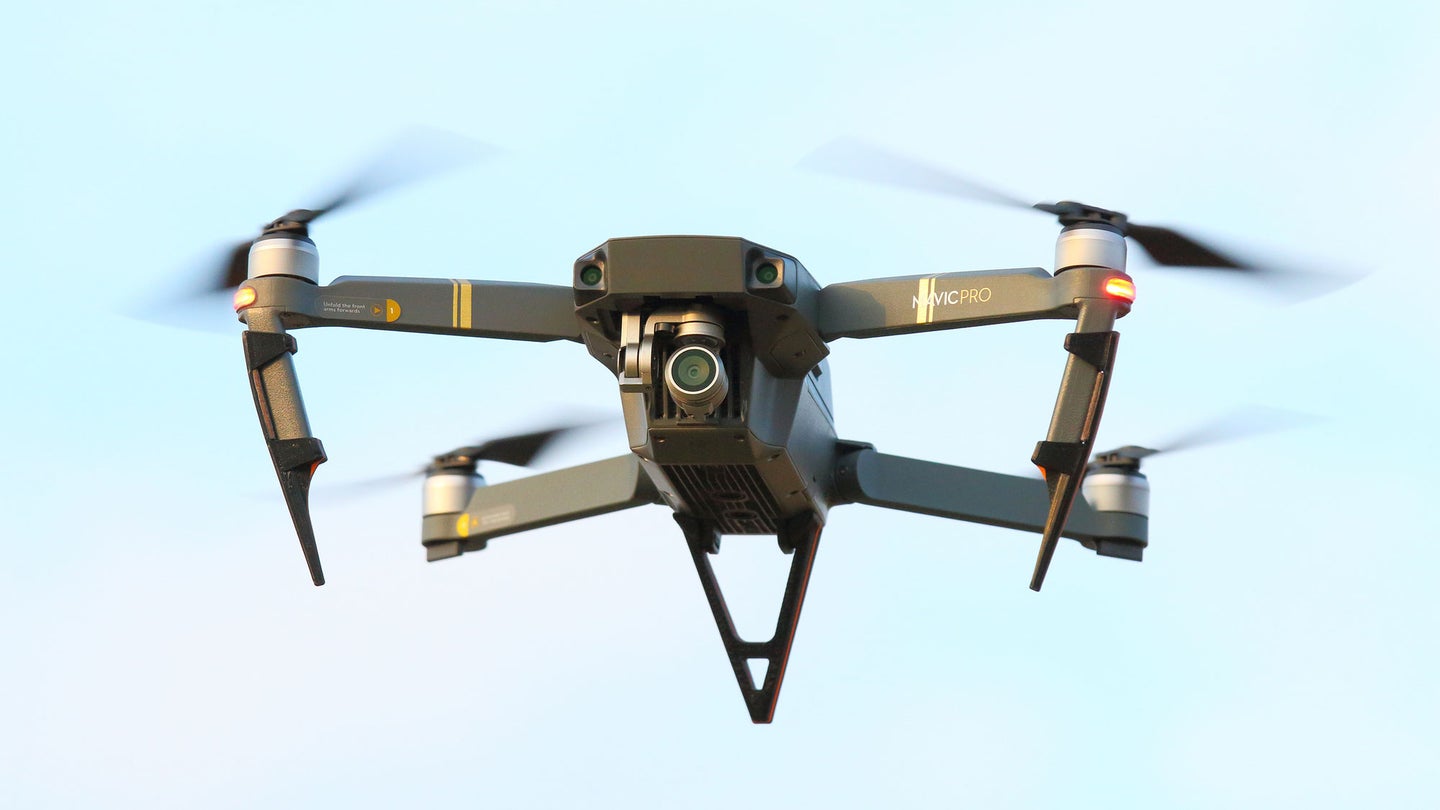 a dji drone in flight