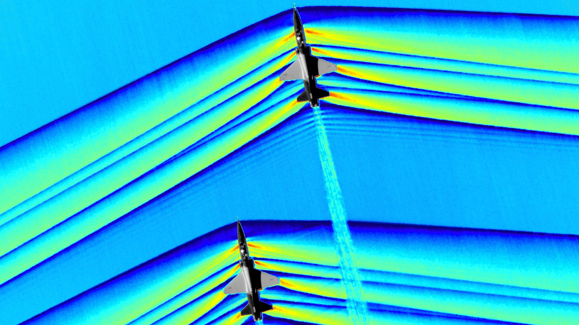 shock waves coming from supersonic jets