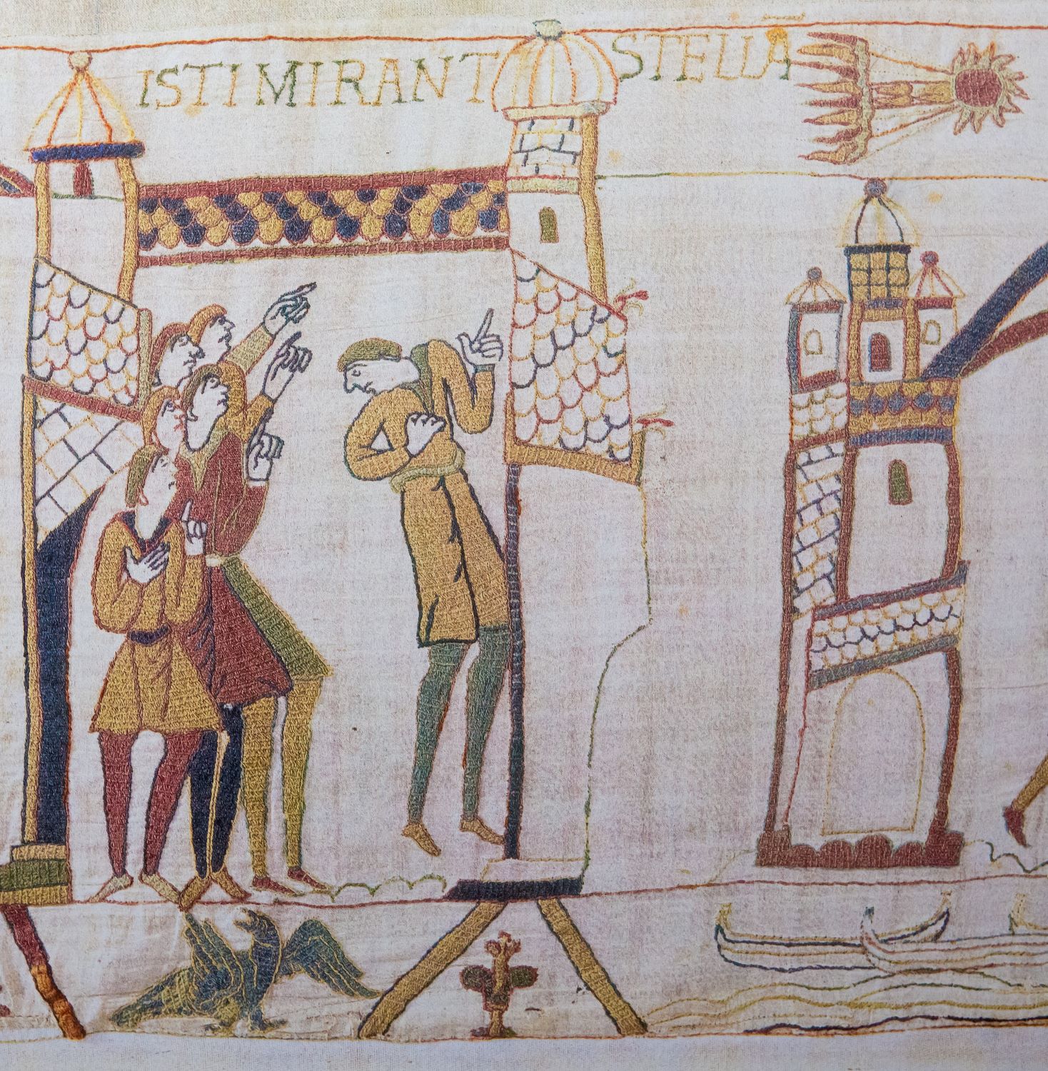 The Bayeux Tapestry depicts Halley's Comet for the first time.