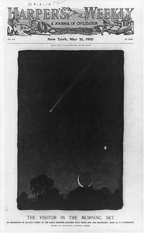 Halley's Comet has graced the cover of magazines, like the May 1910 issue of Harper's.