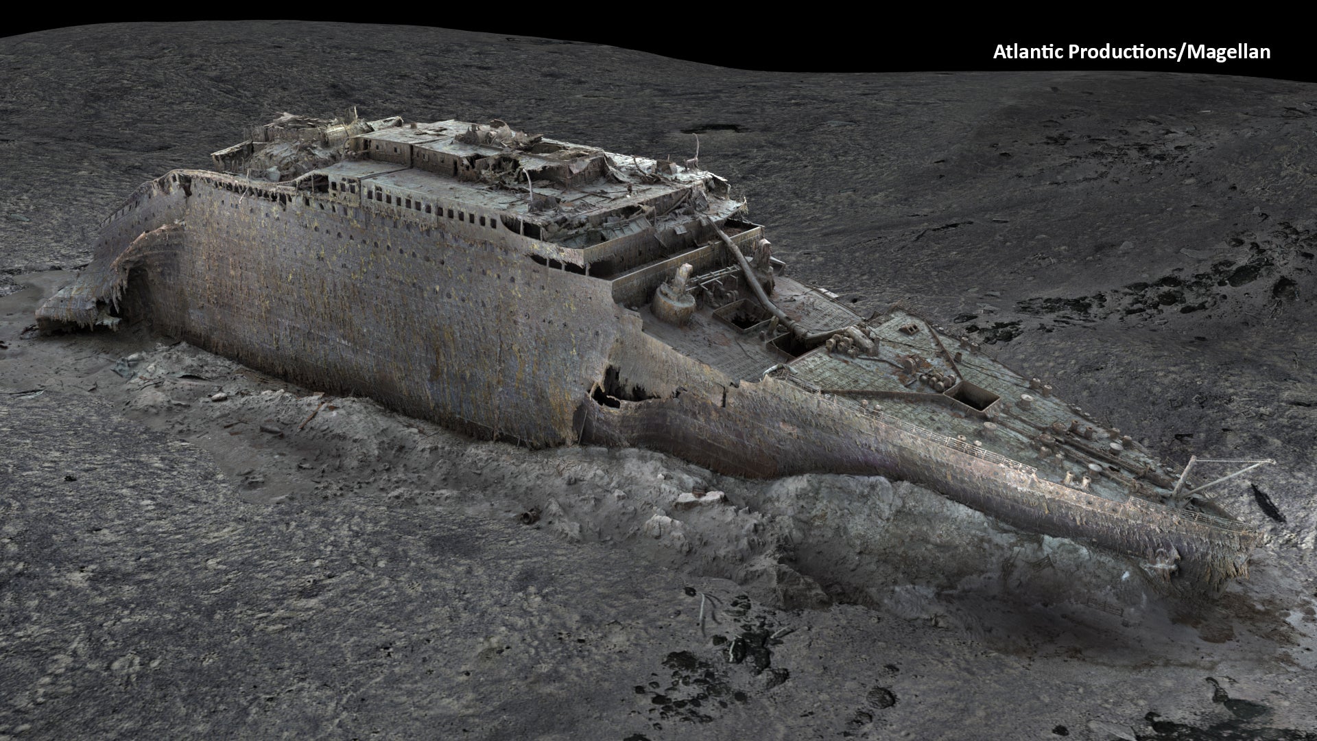 3D scan of Titanic ship wreckage