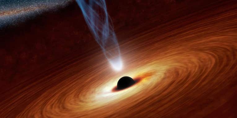 A gassy black hole might have burped out the largest cosmic explosion ever
