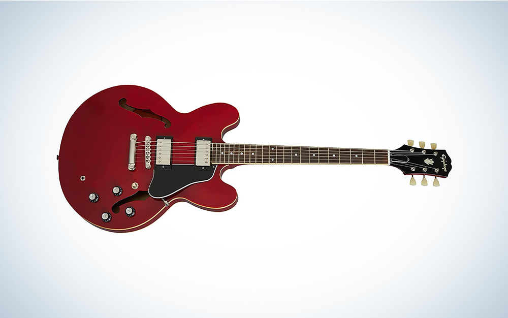 Epiphone ES-335 best semi-hollow electric guitars for beginners product image