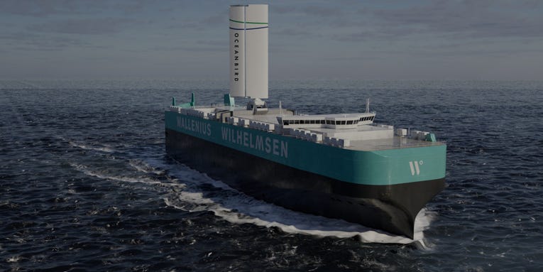 These massive, wing-like ‘sails’ could add wind power to cargo ships