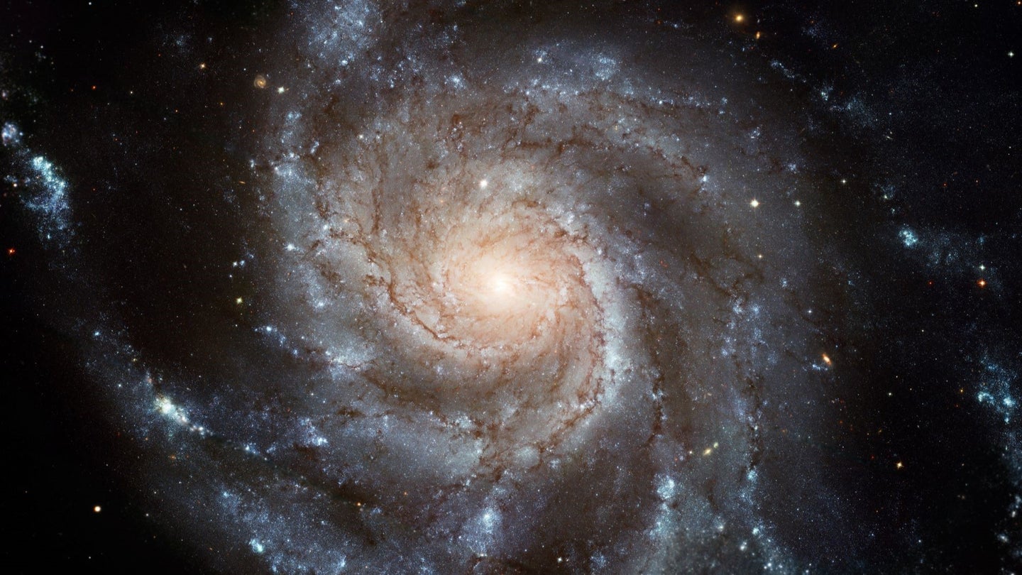 M101, also known as the Pinwheel galaxy, captured by the Hubble Space Telescope.