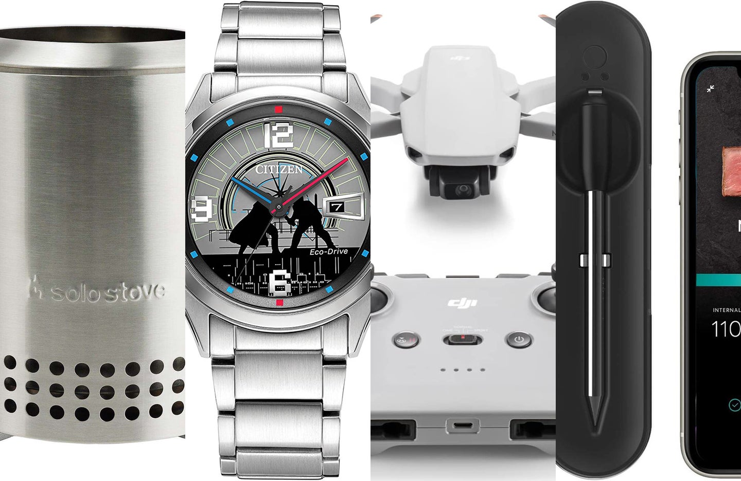 A lineup of the best father's day gifts on a white background