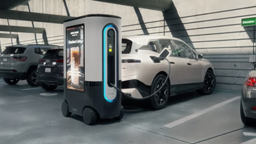The Dallas airport is testing out EV charging bots that roll around like suitcases