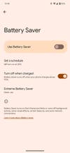 The Battery Saver mode menu on Android 13.