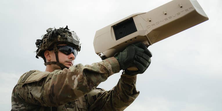 In photos: Soldiers jam drones with blocky Dronebuster guns