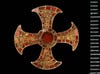 The Trumpington Cross, a cross made with gold and garnet stones.