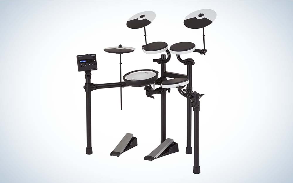 The Roland TD-02KV is the best electronic drum set for beginners that's compact.